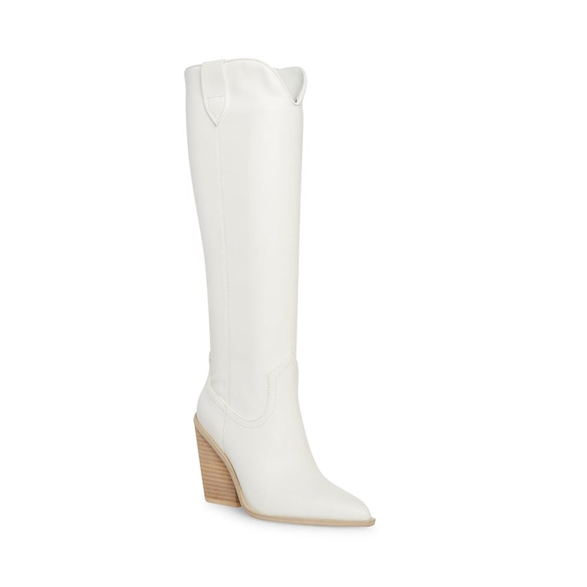 White Steve Madden Bronco Women's Knee-high Boots | PH 1328UTY